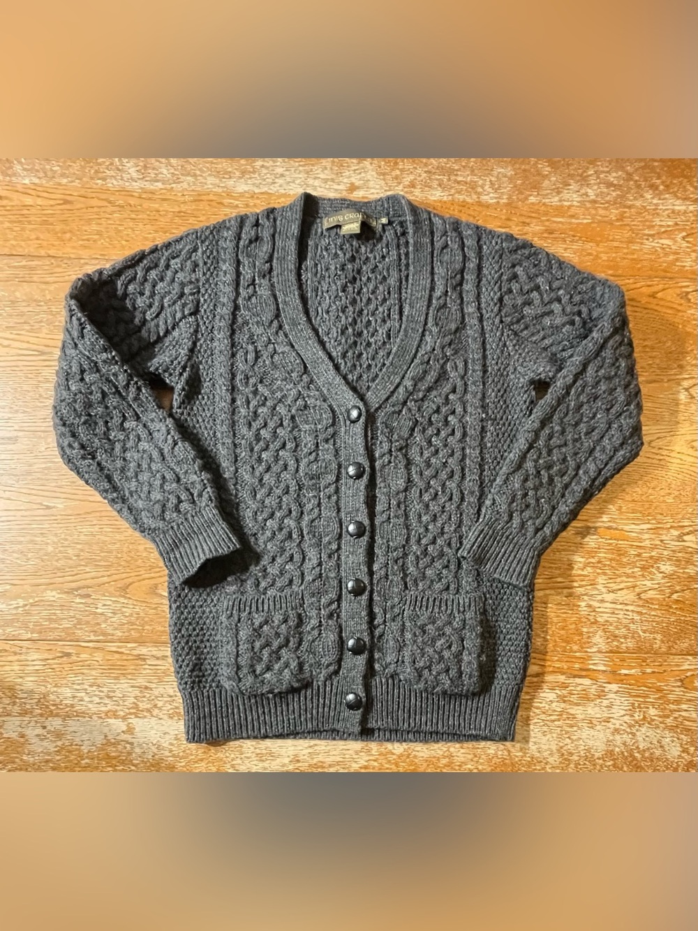 Inis Crafts Ireland cable knit cardigan Size Medium Ladies